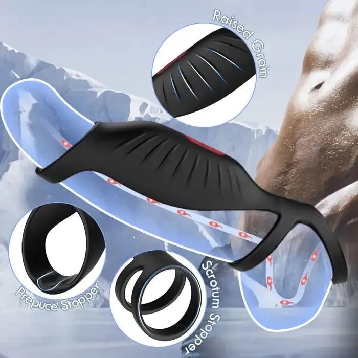 Fun Still™ Pleasure Fusion Pro 9 Vibration Modes Efficient&Flexible Cock Ring