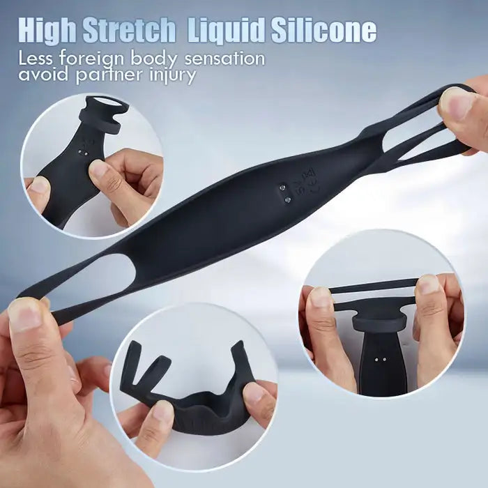 Fun Still™ Pleasure Fusion Pro 9 Vibration Modes Efficient&Flexible Cock Ring
