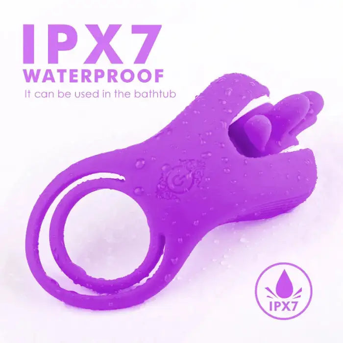 Fun Still™ ROXY Licking Sex Toy & Vibrating Dual Penis Ring
