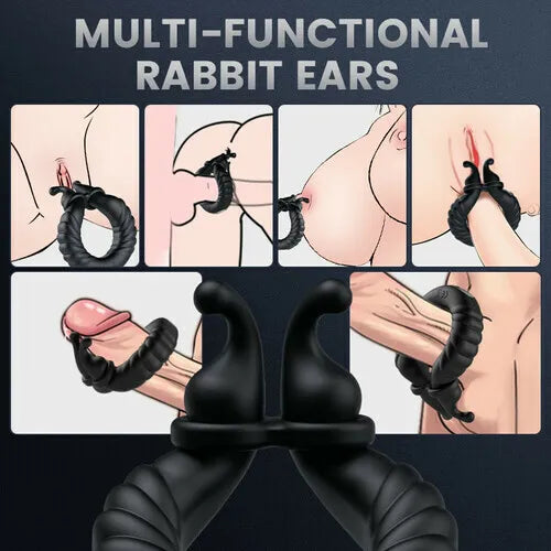 Fun Still™ Perineum Massager | 10 Vibrating Dual Penis Ring