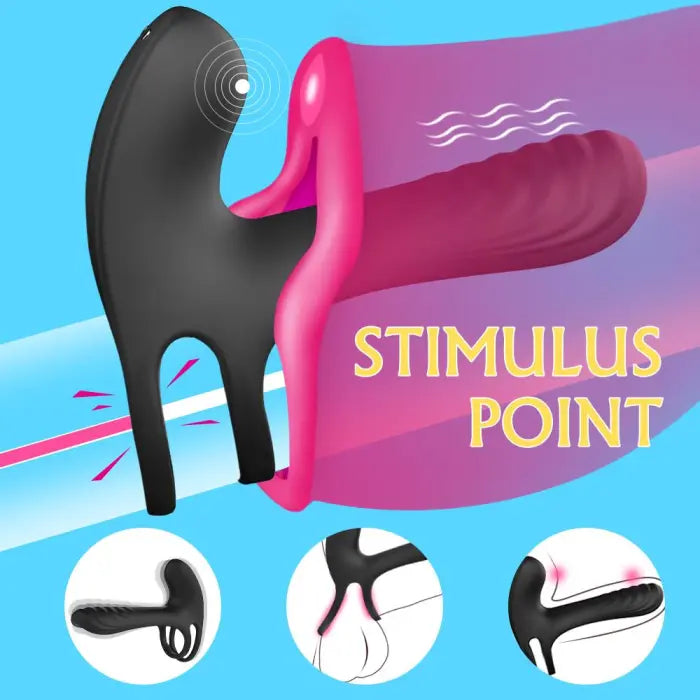 Fun Still™ Pulse Vibrating Girth Enhancer Penis Ring