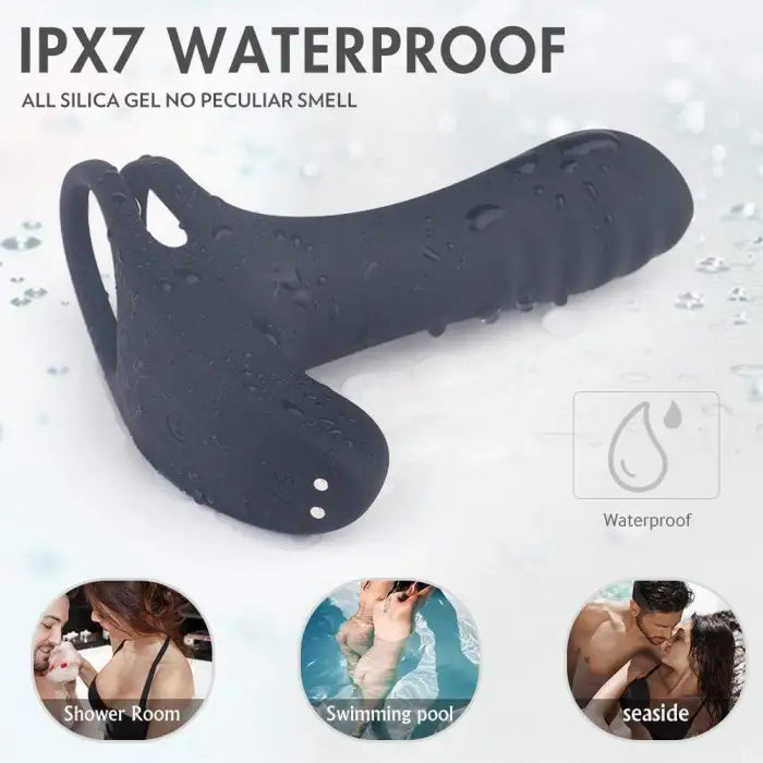 Fun Still™ Pulse Vibrating Girth Enhancer Penis Ring