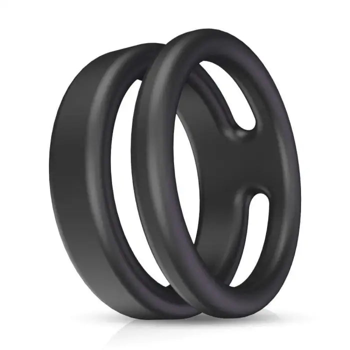 Fun Still™ Silicone Dual Penis Ring Erection Enhancing