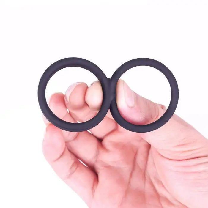 Fun Still™ Silicone Dual Penis Ring Erection Enhancing