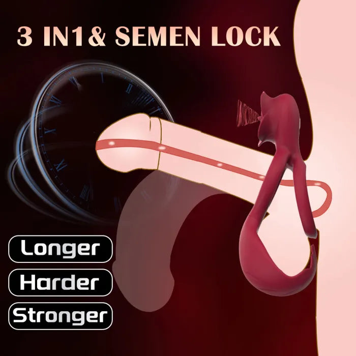 Fun Still™ JRUEDEN Dual Modes 12 Vibrating Penis Ring
