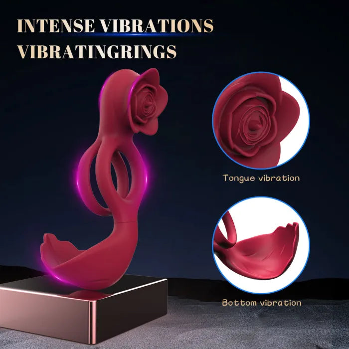 Fun Still™ JRUEDEN Dual Modes 12 Vibrating Penis Ring