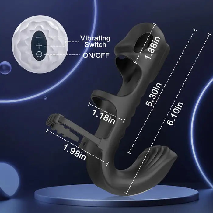 Fun Still™ Dual Motor 7 Vibrating Penis Sleeve and Vibrator 2-in-1 Adult Toy