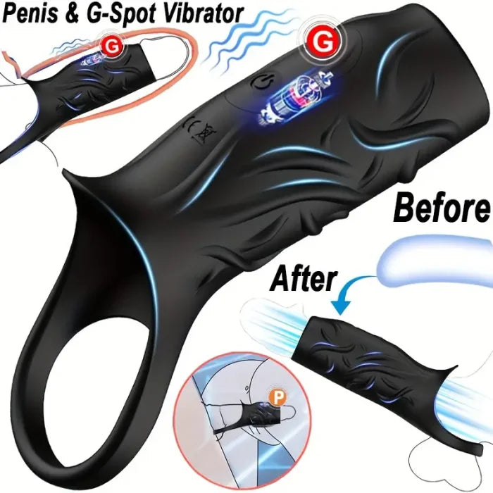 Fun Still™ Penis Ring Vibrator Delay Ejaculation Erection Enhancement