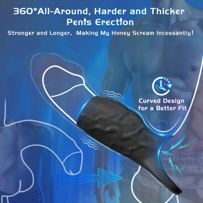 Fun Still™ Penis Ring Vibrator Delay Ejaculation Erection Enhancement