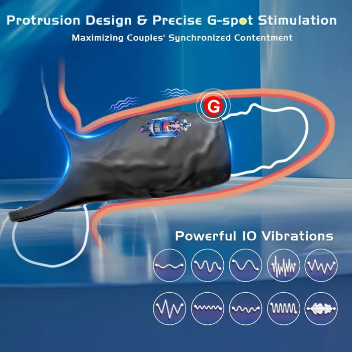 Fun Still™ Penis Ring Vibrator Delay Ejaculation Erection Enhancement