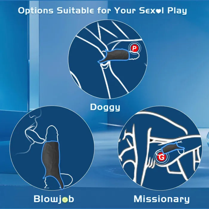 Fun Still™ Penis Ring Vibrator Delay Ejaculation Erection Enhancement