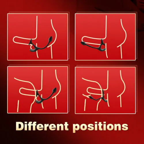 Fun Still™ Spherical Vibrating Anal Plug with Penis Rings