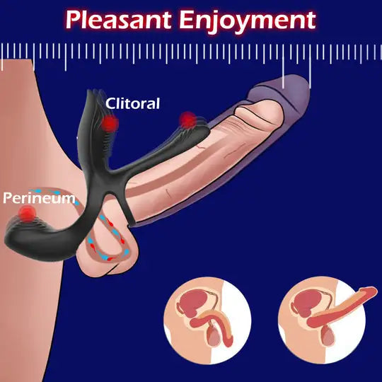 Fun Still™ KUSHOR Wireless 10 Vibration Penis Ring For Couples