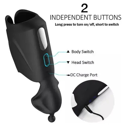 Fun Still™ QMYSKY Dual Motor 10 Vibrating Glans Exerciser