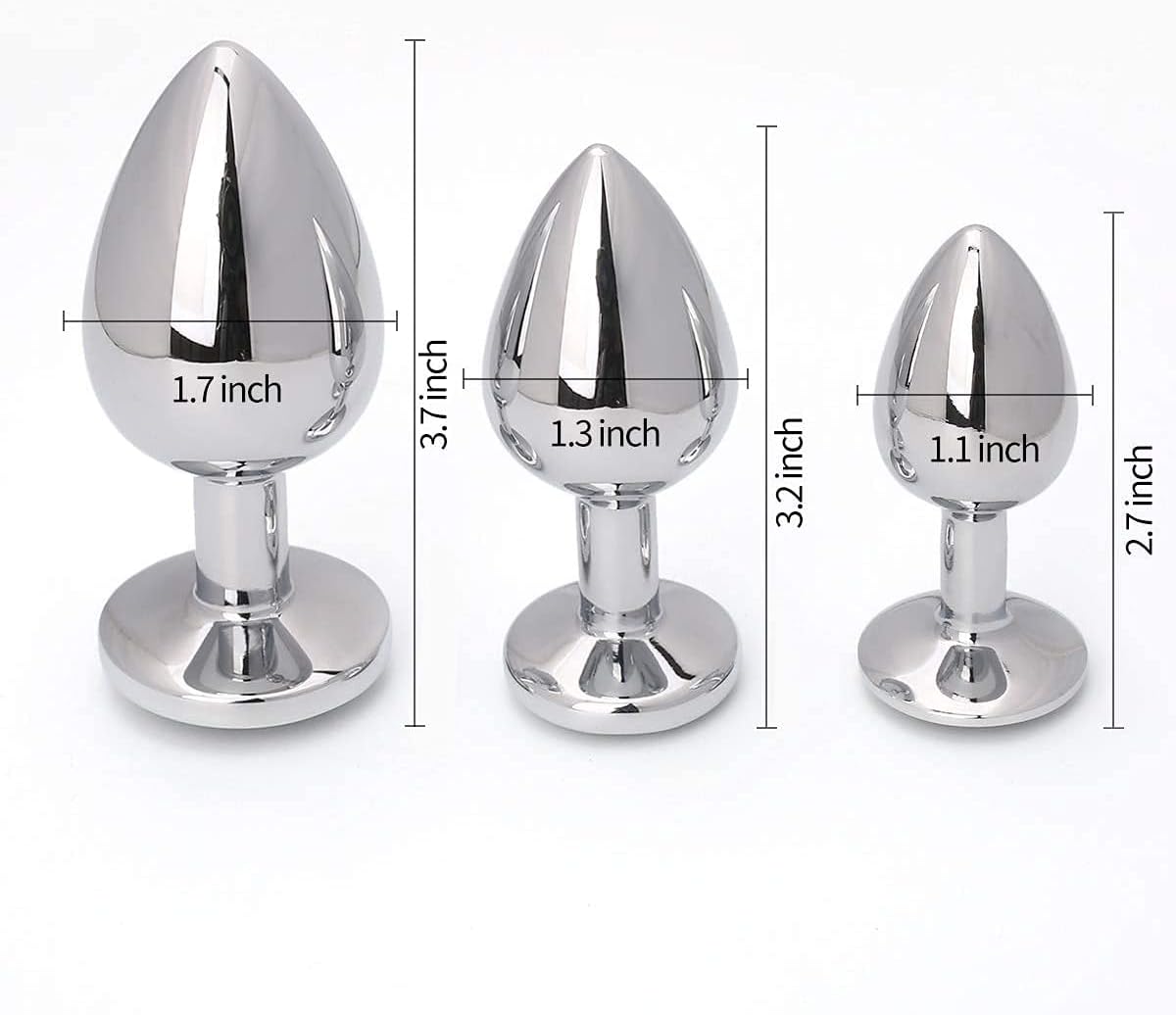 3 Pcs Luxury Jewelry Design Fetish Anal Plug