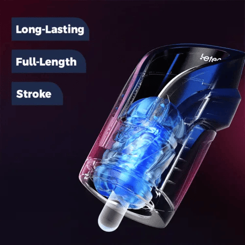 Fun Still™ LETEN Cannon King Mini 3D Fleshy Telescopic Vibrating Automatic Masturbator