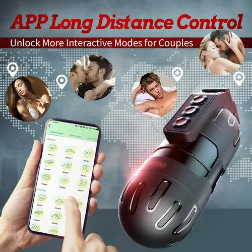 Fun Still™ LETEN App Control 10 Vibrating Masturbator and Pussy Pocket