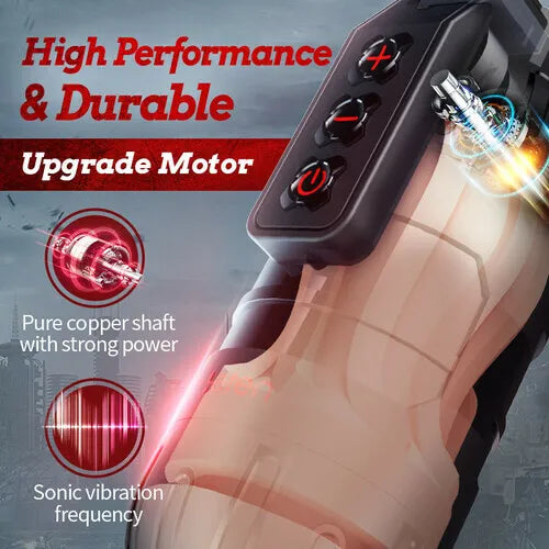 Fun Still™ LETEN App Control 10 Vibrating Masturbator and Pussy Pocket