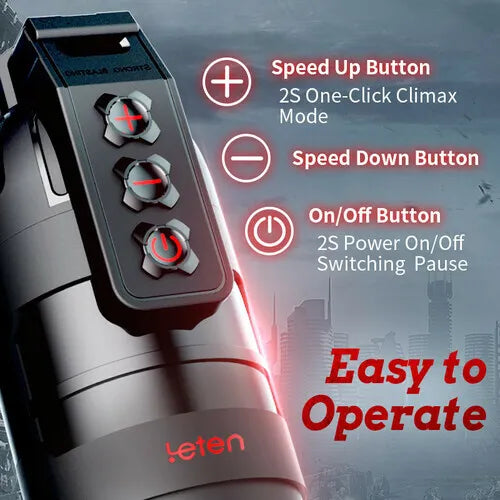 Fun Still™ LETEN App Control 10 Vibrating Masturbator and Pussy Pocket