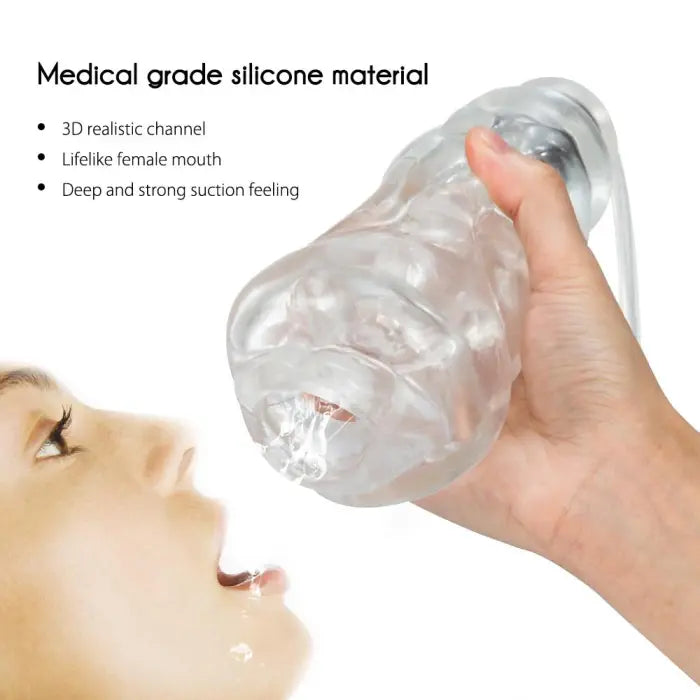 Fun Still™ Hands Free 10 Frequencies Elastic Blowjob Vibrating Male Masturbator