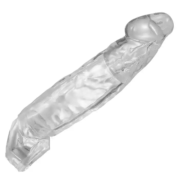 Fun Still™ 7.7 Inch Clear Textured Thicken Lengthen Penis Enhancement Sleeve