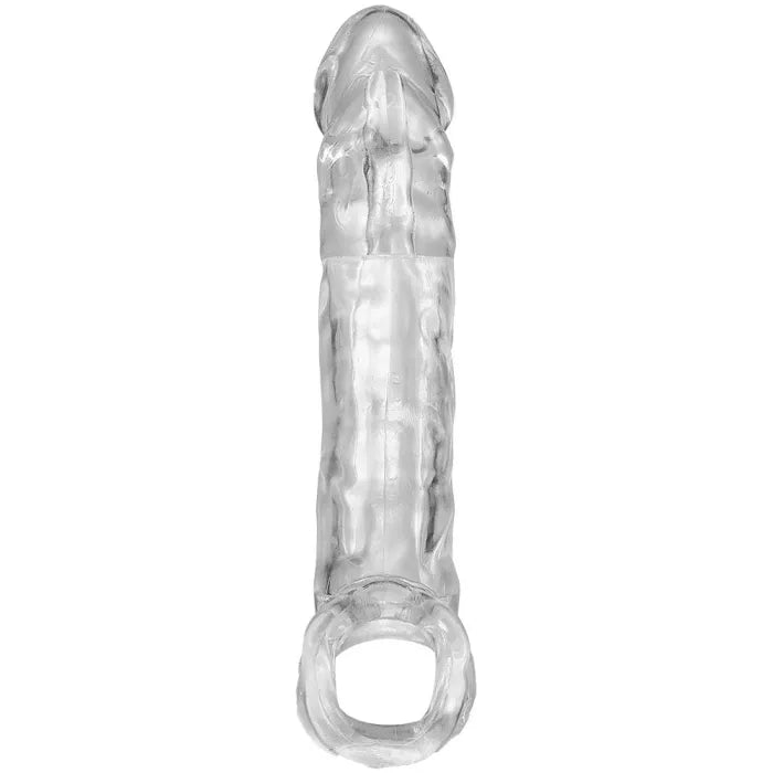 Fun Still™ 7.7 Inch Clear Textured Thicken Lengthen Penis Enhancement Sleeve