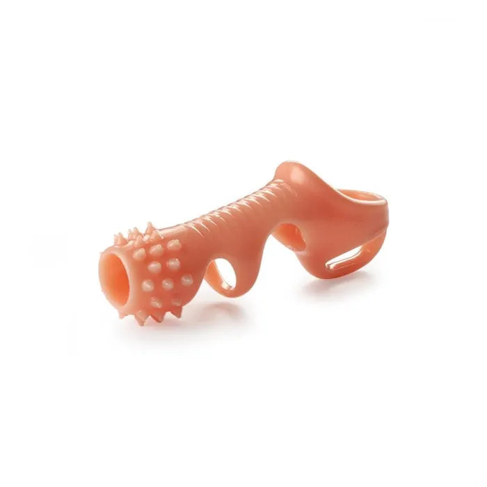 Fun Still™ Ball-Bondage Hollowed-Out Penis Sleeve with Thorns