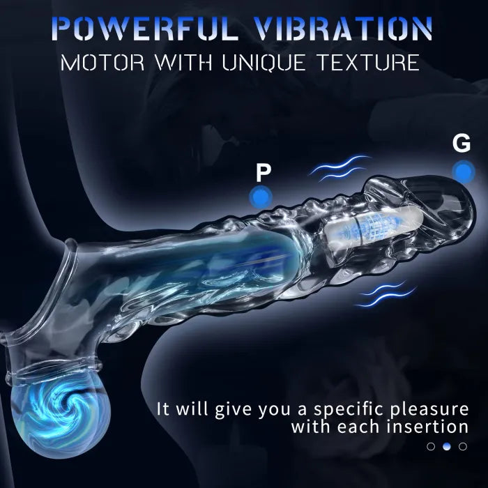 Fun Still™ 3.6 Inch Clear Penis Sleeve Cock Ring Extender Ultra-Soft Penis Enlarger for Couples