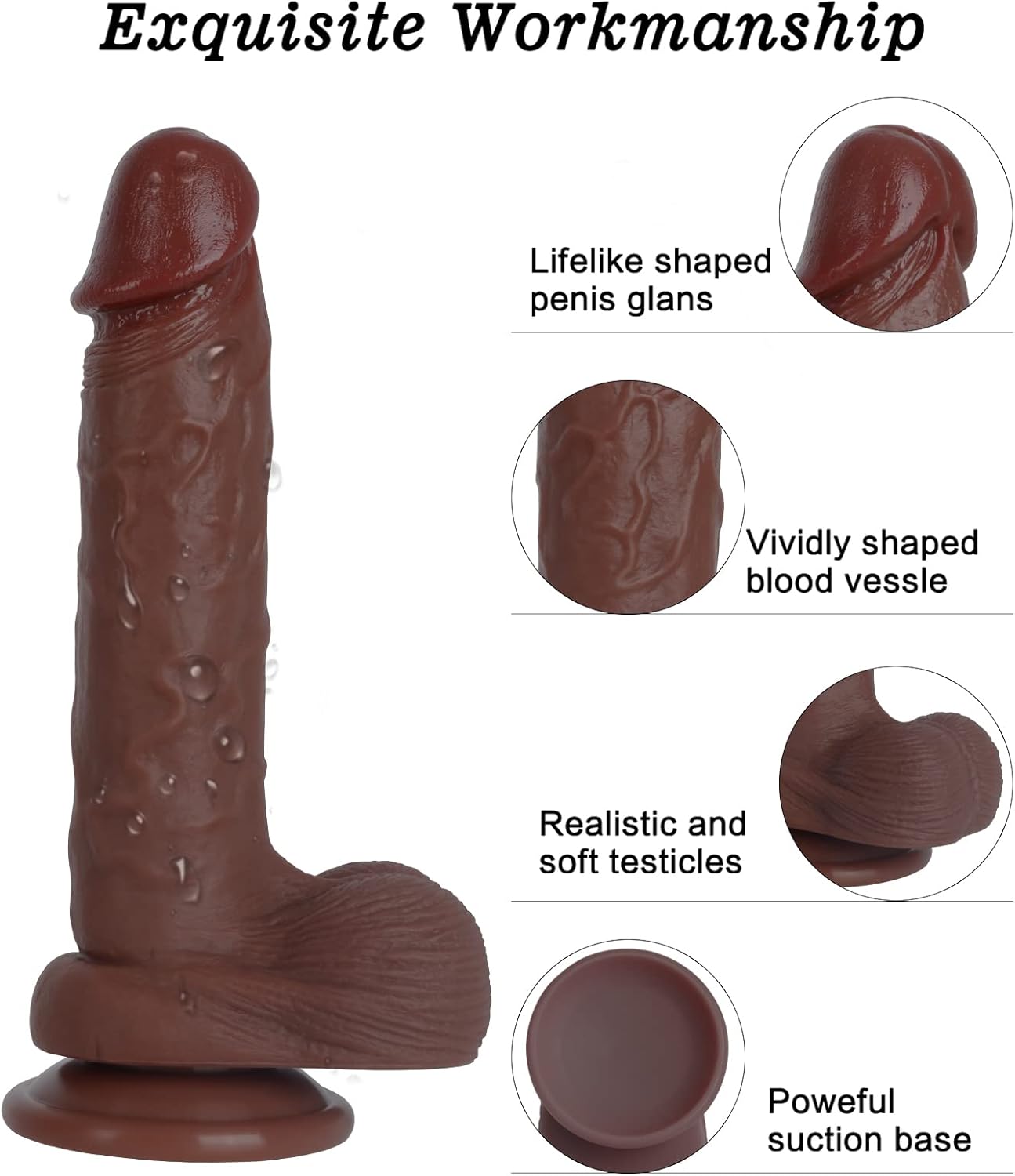 7.7" Realistic Dildo for Beginners