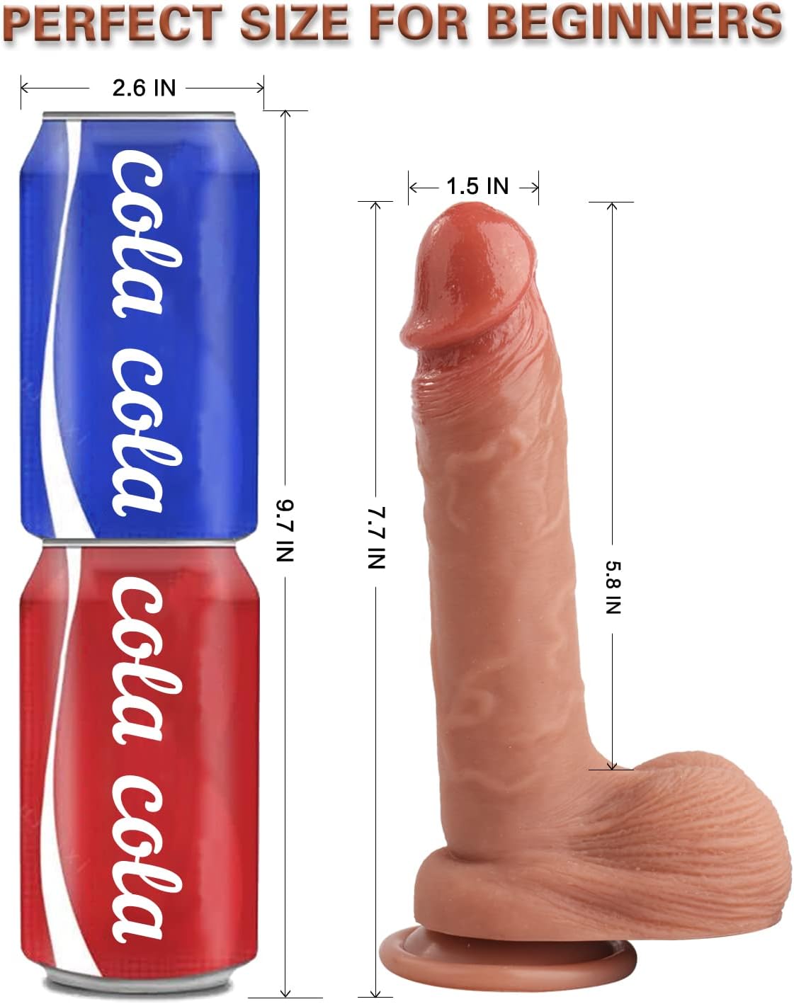 7.7" Realistic Dildo for Beginners