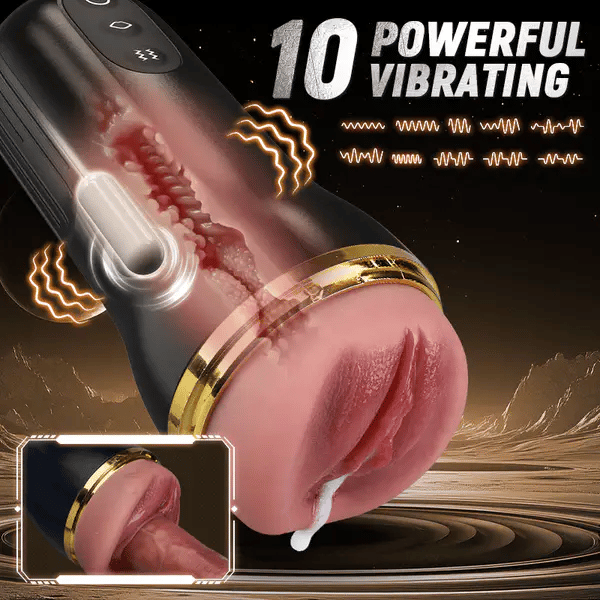 Fun Still™ The Captain 10 Vibrating Sucking Deep Throat Male Stroker