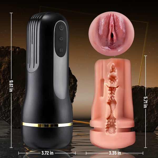 Fun Still™ The Captain 10 Vibrating Sucking Deep Throat Male Stroker