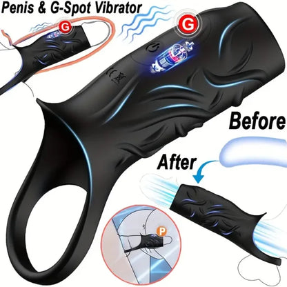 Fun Still™ Penis Ring Vibrator Delay Ejaculation Erection Enhancement