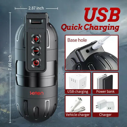 Fun Still™ LETEN App Control 10 Vibrating Masturbator and Pussy Pocket