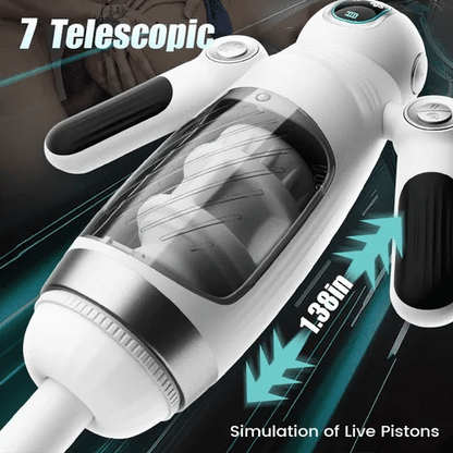 Fun Still™ 7 Telescopic Squeezing 12 Vibration Masturbator Experience More Authentic Piston