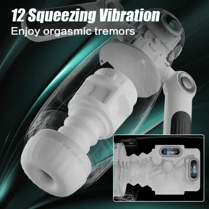 Fun Still™ 7 Telescopic Squeezing 12 Vibration Masturbator Experience More Authentic Piston