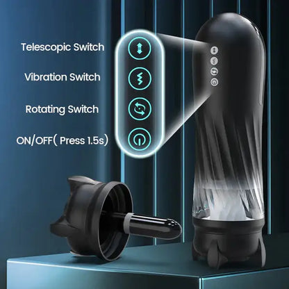 Fun Still™ XT 3 Twisting 5 Thrusting 5 Vibrating Heating Male Masturbator